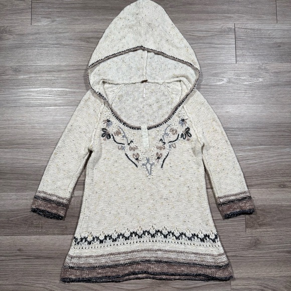 Free People Sweaters - Women’s Free People Baja Babe Hacci Hooded Sweater Size S